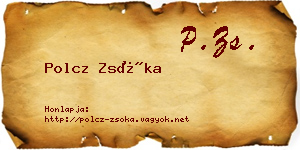 Polcz Zsóka névjegykártya
